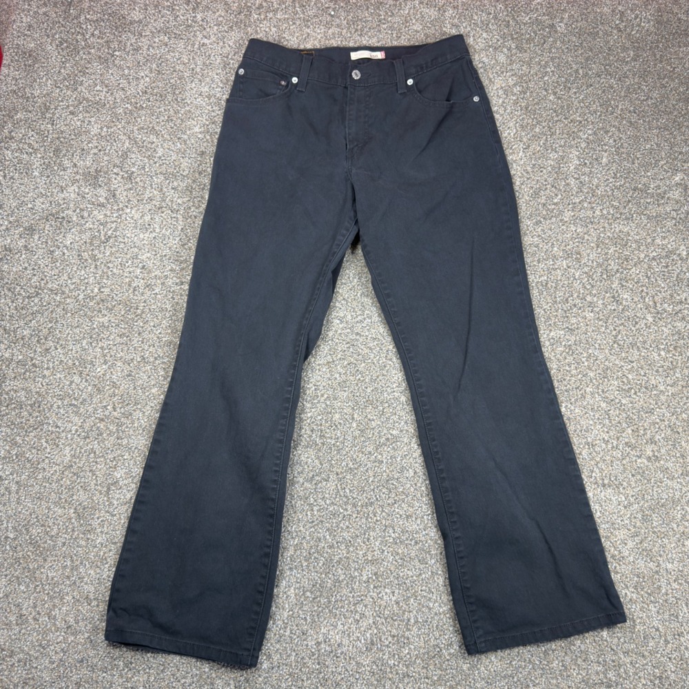 Levis 550‎ Relaxed Boot Cut Jeans Womens 10S Black Stretch Denim Mid Rise Y2K